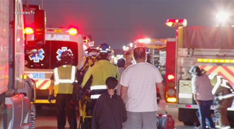 1 dead, several injured after 10-car crash on 10 Freeway in Upland